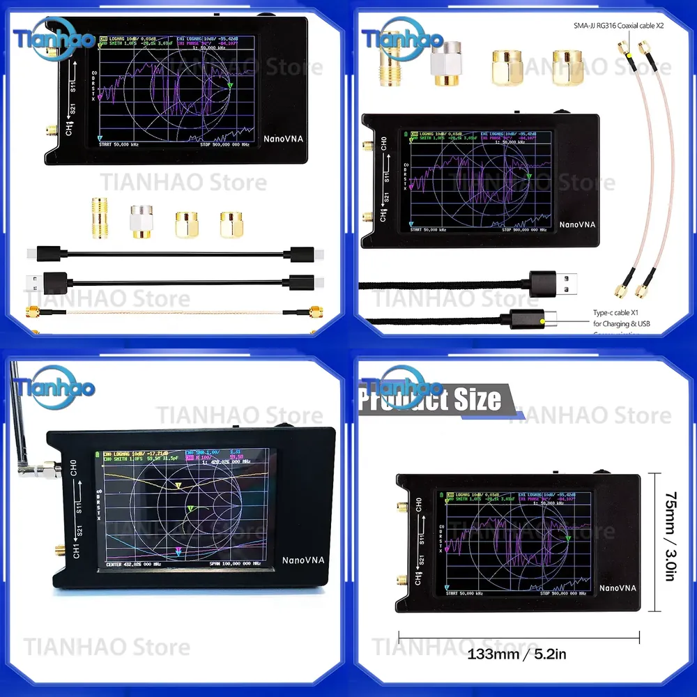 Power Tools Vector - NanoVNA-H4 Anten Analizörü 10 kHz -