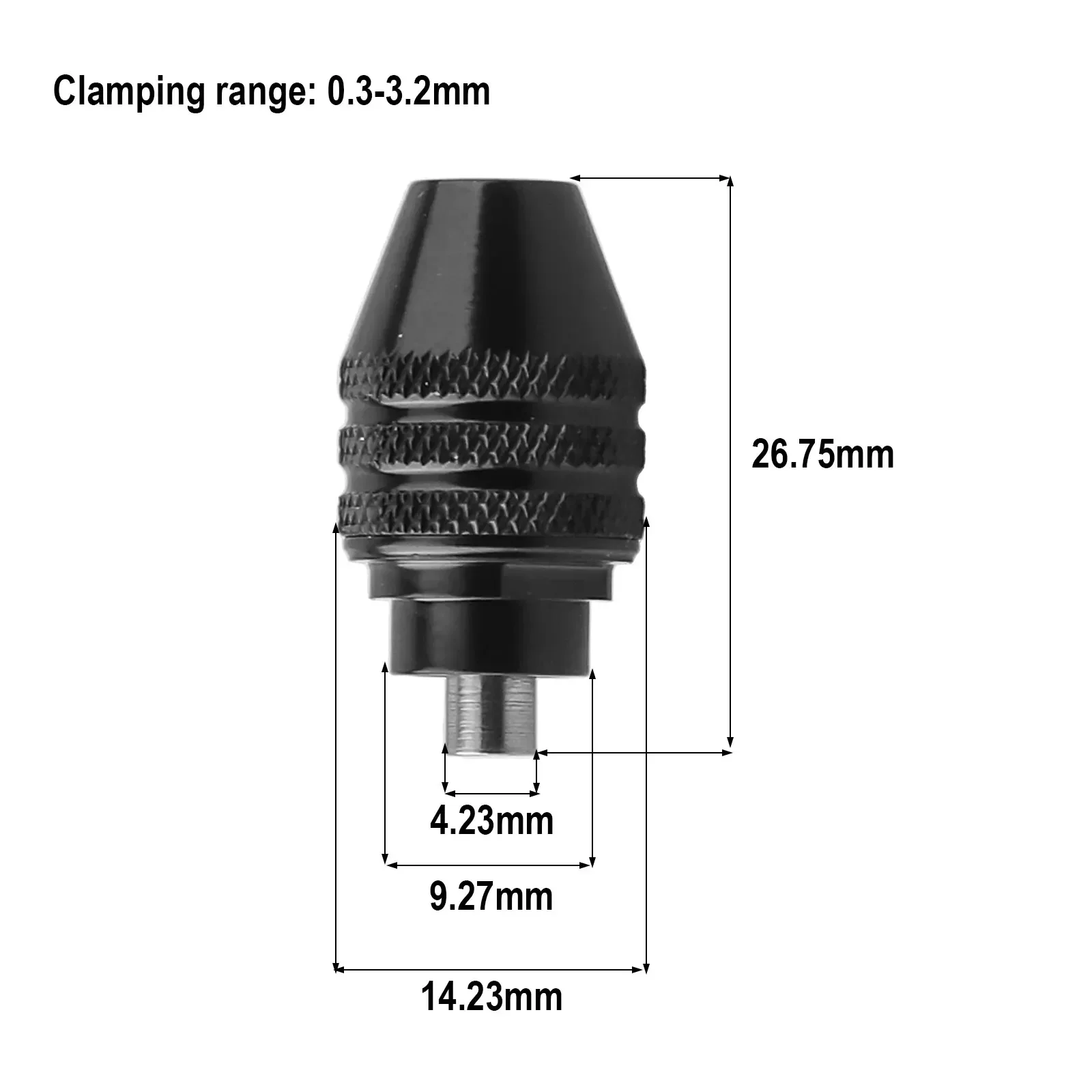 Power Tools Router - 1 adet 0.3-3.2mm Çoklu Matkap Chuck