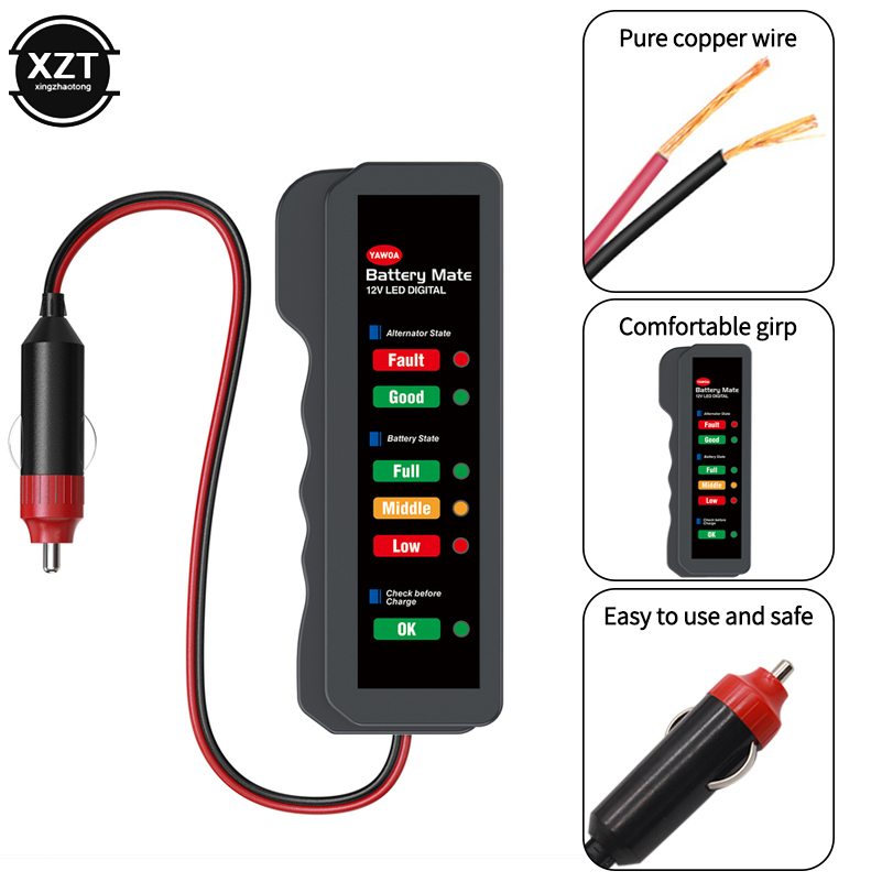 Power Tools In Automotive - Araba Akü Test Cihazı 6 LED