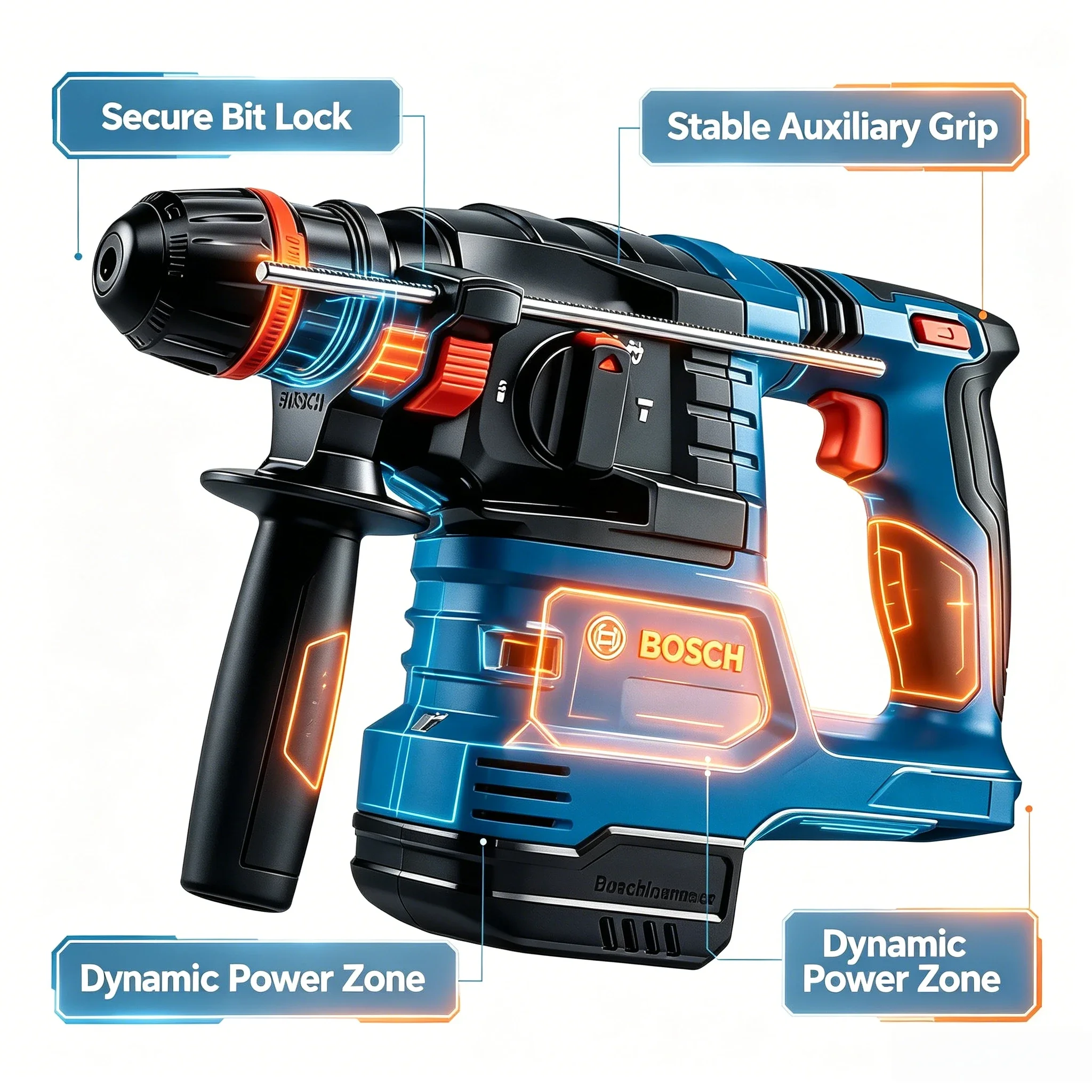 Power Tools Router - Bosch GBH 18V-22X Profesyonel Darbeli Matkap