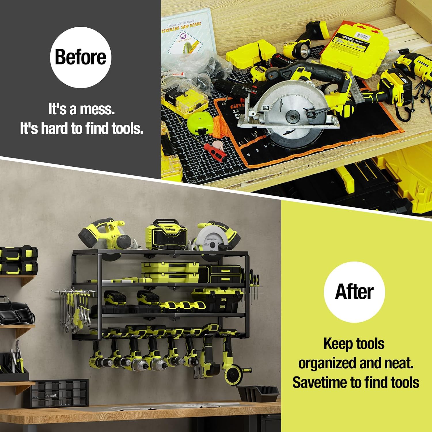 4 Katmanlı Duvara Monte Elektr - Power Tools Organizer incelemesi ve fiyatı