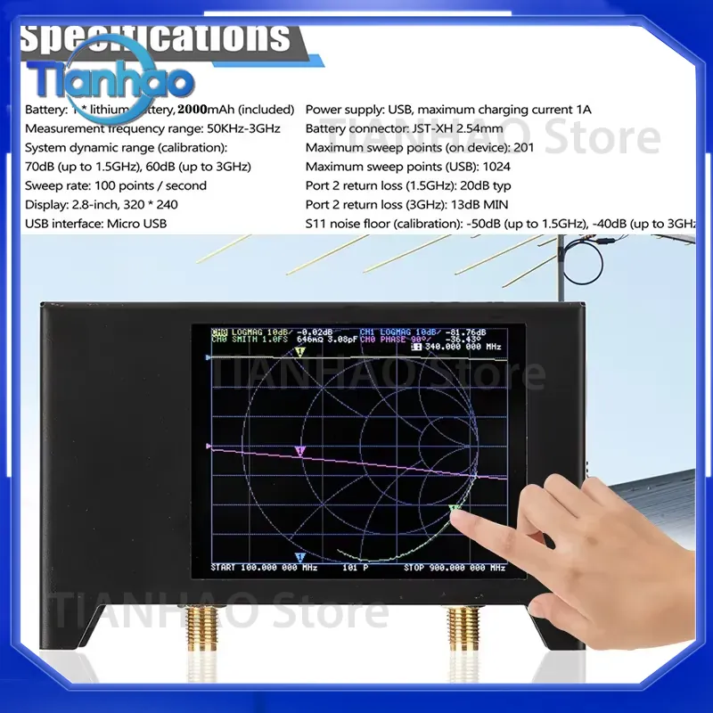 NanoVNA V2 3G S-A-A-2 Dijital  - Power Tools Vector incelemesi ve fiyatı