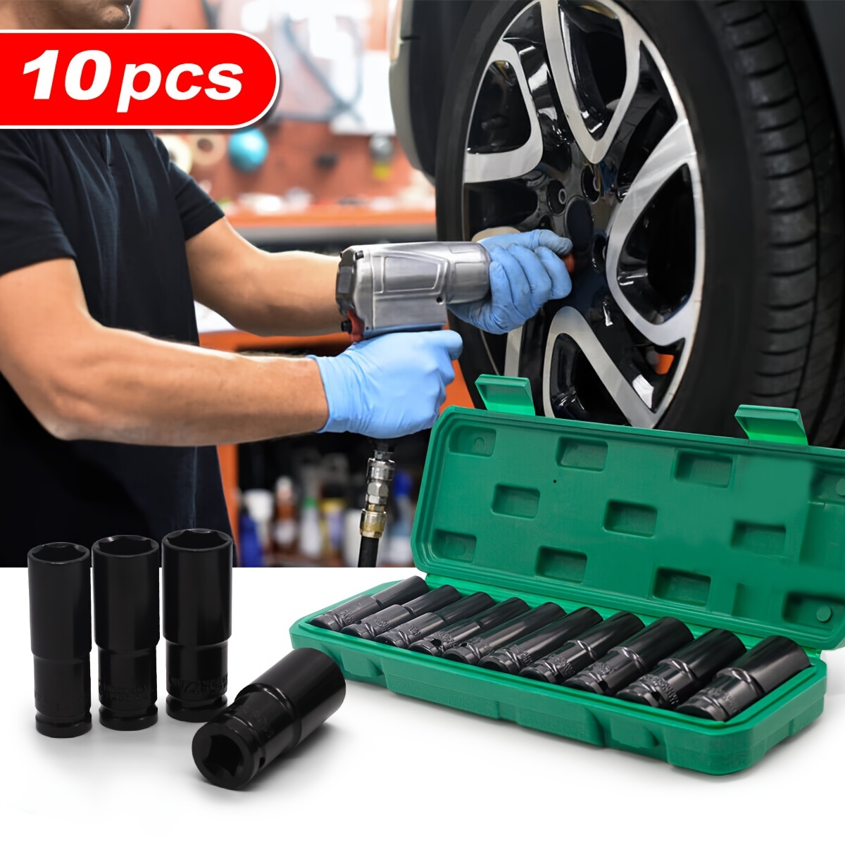 10 adet 1/2 inç 8-24mm güç sok - Power Tools Impact Wrench incelemesi ve fiyatı